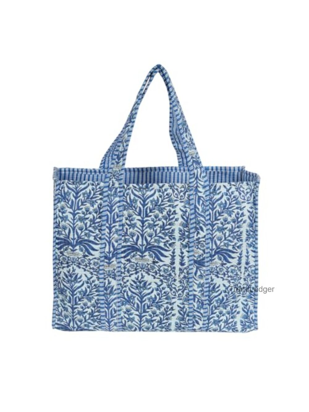Marubhumi Cotton Quilted Tote Bag Lightweight Travel Shoulder Bag